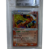 Charizard Ex - Ex Rosso Fuoco e Verde Foglia - BGS 8 - (ENG)
